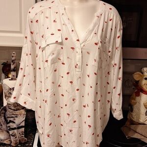 B womens Torrid pullover 3/4 sleeve plus size top 2X. EUC